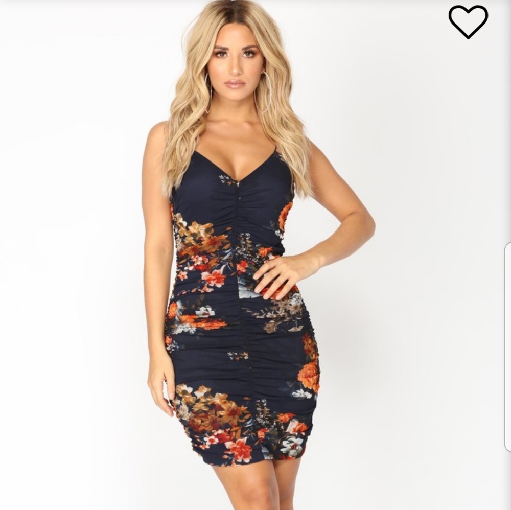 Navy floral Dress.